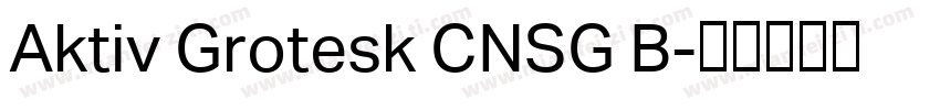 Aktiv Grotesk CNSG B字体转换